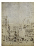 Architecture - Verso ; Décollation de Saint Jean-Baptiste - Recto reproduction procédé giclée par Jacopo Bellini