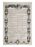 Droits de l'homme et du citoyen Reproduction procédé giclée
