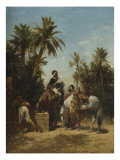 Arabes heval 'abreuvoir Giclee Print by Georges Washington
