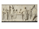 Relief architectural dit autel de Domitius Ahenobarbus - scène de recensement avec un suovetaurile reproduction procédé giclée