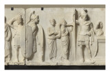Relief architectural dit autel de Domitius Ahenobarbus - scène de recensement avec un suovetaurile reproduction procédé giclée