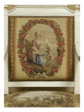 Armchair Louis Xvi Style: Girl with the Dog and Goat Giclee Print
