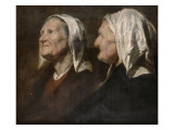 Têtes de vieilles femmes reproduction procédé giclée par Jacob Jordaens