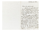 Lettre autographe signée à Berryer, 28 Avril 1862 Giclee Print by Eugene Delacroix