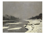 Glaçons sur la Seine à Bougival reproduction procédé giclée par Claude Monet