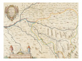 Carte du Béarn Reproduction procédé giclée