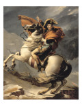 Bonaparte, Premier consul, franchissant les Alpes, au mont Saint-Bernard, le 20 mai 1800 reproduction procédé giclée par Jacques-Louis David