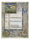 Calendar of a Book of Hours for the Use of Coutances Giclee Print