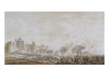Combat à l'entrée de la ville de Lubeck, le 7 novembre 1806 Giclee Print by Benjamin Zix