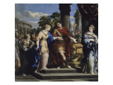 César remet Cléopâtre sur le trône d'Egypte reproduction procédé giclée par de Cortone Pierre