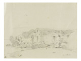 Maison en ruines, près de la mer Giclee-trykk av Prosper Barbot Maison en ruines, près de la mer Giclee-trykk av Prosper Barbot