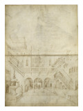 Architecture ; Jugement de Salomon reproduction procédé giclée par Jacopo Bellini