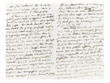 Lettre autographe  signée à Berryer, Champrosay, 6 Septembre 1858 Giclee Print by Eugene Delacroix