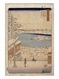 Les rizières d'Asakusa au moment de la fête du coq reproduction procédé giclée par Ando Hiroshige