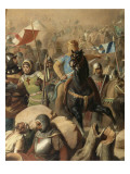 Bataille d'Ascalon, 12 août 1099 reproduction procédé giclée par Jean Victor Schnetz