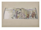 Cathédrale Saint-Lazare d'Autun : saint Luc, saint Grégoire et saint Denis Lámina giclée