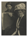 Camera Work Oct. 1910 : Alvin Langdon Coburn and his mother Giclee Print by Clarence White