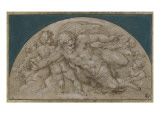 Le Christ bénissant entouré de quatre anges dans les nuées reproduction procédé giclée par Giorgio Vasari