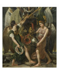 Plafond de la Galerie de Bal : La Victoire proclamée par la Renommée Lámina giclée
