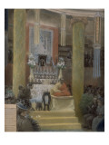 Cérémonie bouddhique lamaïque au musée Guimet et le 27-6-1898 Giclee Print by Félix Elie Regamey