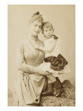 Claire Salles et son fils Robert Reproduction procédé giclée par et Cie Hermann