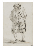 Caricature de Mirabeau l'ainé reproduction procédé giclée par Jacques-Louis David