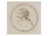 Caricature d'un homme en buste reproduction procédé giclée par Leonardo da Vinci 