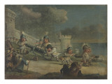 Caricature d'artilleurs Giclee-trykk av Faustino Bocchi