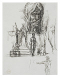 Cardboard 75. Sheet of Studies for "Salome Dancing" Giclee Print by Gustave Moreau