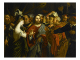 Le Christ et la femme adultère Giclée-Druck von Lorenzo Lotto