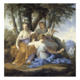 Clio, Euterpe et Thalie Reproduction procédé giclée par Eustache Le Sueur
