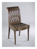 Chaise, sièges de la laiterie de Marie-Antoinette à Rambouillet reproduction procédé giclée par Georges Jacob