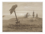 Cimetière sous la lune Lámina giclée por Caspar David Friedrich