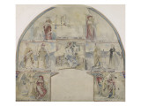 Cathédrale Saint-Lazare d'Autun : prophètes et saints, sur trois registres reproduction procédé giclée