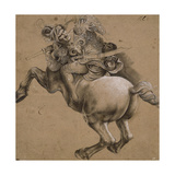 Cavalier, étude d'après la Bataille d'Anghiari Giclée-Druck von Léonard de Vinci