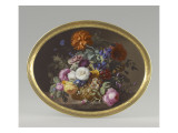 Peinture sur porcelaine : nature morte à la corbeille de fruits Giclee Print by Joseph Nigg