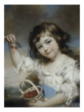 Petite fille aux cerises Giclee Print by John Russell