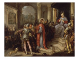 Jésus comparaissant devant Caïphe Giclée-Druck von Simon de Vos