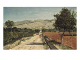 Landscape of Provence. View of Saint-Saturnin-Les-Apt Giclee Print by Paul Camille Guigou