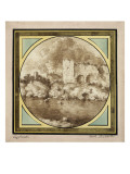 Landscape View of a Ruined Castle Bathed by a River Giclee Print by Gottfried Wals