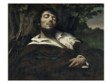 L'homme blessé reproduction procédé giclée par Gustave Courbet