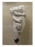 Long côté d'un sarcophage : jeune homme vêtu d'un costume parthe reproduction procédé giclée