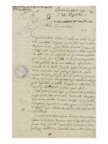Lettre des officiers municipaux de la ville d'Ajaccio Reproduction procédé giclée