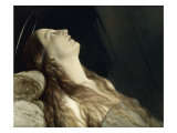 Louise Vernet, the Wife of the Artist on His Deathbed Giclee Print by Paul Delaroche