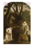 Life of St. Bruno. St. Bruno in Prayer in the Oratory Giclee Print by Eustache Le Sueur
