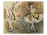 Feuille d'étude : danseuse au tambourin ou Danseuse espagnole Giclee Print by Edgar Degas