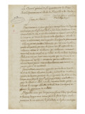 Lettre aux Départements et Clubs de Marseille et Toulon Reproduction procédé giclée
