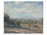 Paysage de plaine, Île-de-France reproduction procédé giclée par Armand Guillaumin