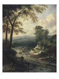 Paysage au fauconnier Reproduction procédé giclée par Jan Wynants
