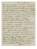 Lettre de Joseph Bonaparte à Joseph Fesch Lámina giclée Lettre de Joseph Bonaparte à Joseph Fesch Lámina giclée